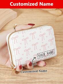 1pc Custom Signature Wallet,Personalized Signature Design Wallet,Custom Signature Wallet,Personalized Wallet With Signature,Custom Signature Wallet,Love Pattern Versatile Coin Wallet,Card Holder Multi-Card Card Organizer For Storage Credit Card - Pink - View 13