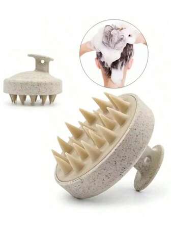 1pc Massage Hair Wash Brush, Head Massage Brush, Hair Wash Comb, Silicone Hair Wash Brush, Cleaning Bath Comb, Hair Care Tools