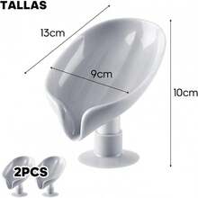 EstiloTendenciaJabonera De BañO, 2 Piezas Jaboneras Para BañO Autodrenante, Estuche Porta Jabon De BañO Con Ventosa, FáCil De Limpiar, Jabonera Para BañO, Ducha, Cocina, Fregadero, BañEra (Gris)Calidad PremiumVersióN Mejorada - Gris - Ver 6