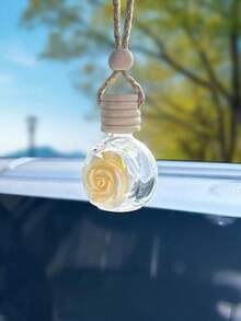 1pc Flower Perfume Bottle Car Rearview Mirror Hanging Decor, Fragrance Diffuser Accessory, Suitable For Men And Women - Multicolor - View 14