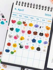 1 Mouth Expression Sticker, Emotionally Free, Cute, Soft, Cute And Interesting Patterns, Art And Handicraft Sticker Decoration Stickers Suitable For Scrapbooks, Gifts, Offices, Homes, Marks, Labels, Classrooms, Entertainment Toys, Student Planning, Creative Retro Decoration DIY Materials, Back-To-School Season Gifts - Multicolor - View 9