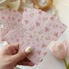 20/100 Stücke Blumen Schmuckdisplay Karten, rosa gelbe Blumen Halsketten Display Karten, Verpackung für Armband Herstellung, Schmuckorganisator, Einzelhandelsetiketten für Kleinunternehmen Zubehör - Etikettenkarte - Übersicht 8
