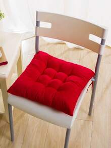 1/4pcs Casual Polyester Chair Cushion, Machine Washable, Durable Knitted Design, Comfortable Support, Suitable For Garden, Dining, Office Chairs, Versatile Use, Size 40x40x5cm, Living Room Chair Pad