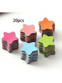20pcs Star Shaped Rubber Fridge Magnets, Cute Decorative Magnets For Refrigerator, Office, Whiteboard, Storage Cabinet, Dishwasher, Suitable For Kitchen, Home Decor And Mother's Day Gift - Multicolor - View 18