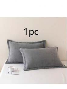 1 Peça Embalada, Multicor, Travesseiro de Veludo de Leite Grosso e Confortável. Travesseiro de Cabeceira, Estilo Moderno, Quente no Inverno, Protege o Pescoço, Travesseiro Retangular, Travesseiro de Veludo, Incluindo Enchimento de Travesseiro, Adequado para Quarto, Sala de Estar, Casa, Quarto, Tamanho Adulto, Quente e Confortável, Macio, Amigável à Pele, Travesseiro de Cabeceira de Cor Sólida, Inverno, Presente de Natal Perfeito, Muito Vendido. Conjunto de Capa de Travesseiro e Enchimento de Travesseiro. - Multicolorido - Visão 9