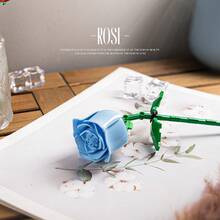 1 bộ xếp hình cây hoa hồng, bộ đồ chơi xếp hình bó hoa hồng vĩnh cửu ngày Valentine, quà tặng trang trí phòng mùa đông, mô hình bó hoa vĩnh cửu lắp ráp, quà tặng Ngày của Mẹ, sinh nhật (Hình ảnh hiển thị là sản phẩm hoàn chỉnh, sản phẩm thực tế chưa được lắp ráp, cần tự lắp ráp) - Nhiều màu - Xem 4