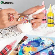 2pcs Marie's Pearlescent Pink Acrylic Pigment With Detail Paintbush, Brightly Colored Metallic Pigment (50ml/1.69oz 1pc), Professional Art Supplies For Rock, Wood, Glass, Artists, Adults, Painting In Chrstmas - Sets - View 5