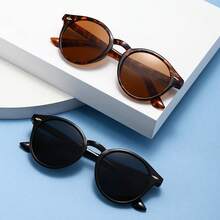 Bộ 2 kính tròn ombre cổ điển thường ngày dành cho cả nam và nữ, đa năng cho trang phục, phong cách đường phố, du lịch, bãi biển - Nhiều màu - Xem 2