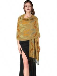 Paisley Pashmina Scarf For Women PASKMLNA - A18-31 Golden-beige - View 1