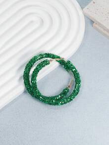 1 Pair Colorful Shiny Exaggerated Circle Earrings, Fashionable For Party And Daily Wear - circle - View 22