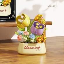 12pcs Micro Granule Flower Pot Building Block Set/Building Block Flower Pot, Eternal Spring/Suitable For Desktop Decoration, Display Collection/ Floral Art, Create Warm Home/A Wonderful Gift For Family, Friends, Couples/Made Of ABS Material - Multicolor - View 13