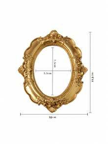 1 Pc Retro Oval Square Resin Photo Frame Ornament Nail Photo Prop Display Decoration Supplies