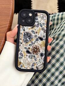 1 Ốp lưng điện thoại chống sốc chống vân tay thiết kế đồ họa đính đá Rhinestone cá nhân hóa màu đen tương thích với iPhone 16 ProMax/16/16 Pro/16 Plus/15/15 ProMax/15 Pro/11/12/13/14 ProMax/11 Pro/11 ProMax/12 Pro/12 ProMax/13 Pro/13 ProMax/14 Pro/14 ProMax/16 ProMax/16/16 Pro/16 Plus, Ốp lưng mềm sáng tạo tối giản - Nhiều màu - Xem 2