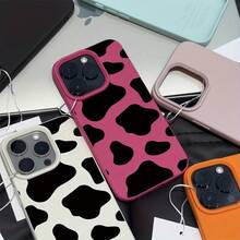 Funda de Teléfono con Textura de Cuero Sintético Compatible con iPhone 17 Air/16E/15/14/13/12/11 Pro/Promax/Plus/X/XS/XS Max, Buen Agarre, Múltiples Colores Disponibles, Protección de Borde Suave, Adecuada para Hombres y Mujeres - Negro - Ver 2