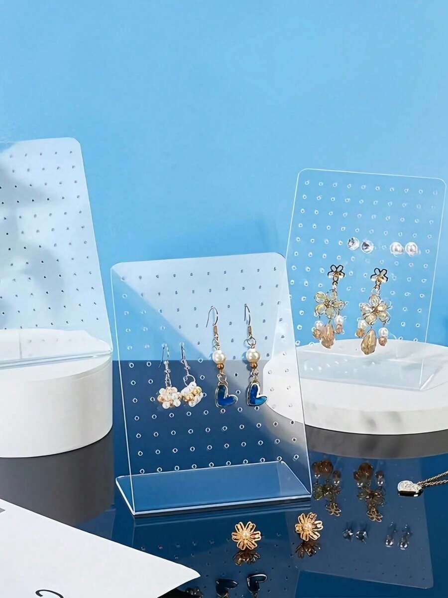 120-fack smyckesorganisatör örhängen örhängen displayställ örhängen hänge hållare halsband display ställ tillbaka till skolan - Multifärgad - Visa 1