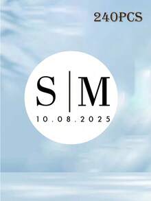LICVIC 30-240 Custom Wedding Initials Stickers, Personalized Name/Date Stickers, Custom Round Stickers, Customizable Wedding Stickers, Thank You Stickers, Party Stickers, Suitable For Wedding Celebrations, Birthday Gifts, Valentine's Day And Other Occasions - Style B - View 13