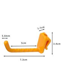 10pcs Plastic Hooks, Suitable For Metal Grid Boards - Powder Coated, Ideal For Supermarkets, Retail Stores, Warehouses And Home Use - Multicolor - View 8