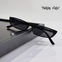 Men's Vintage Black Rectangular Fashion Glasses - Durable PC Frame For Daily Wear, Elegant Design For Activities, Lightweight Glasses - màu đen - Xem 5
