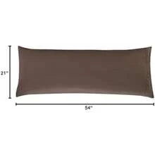 Elegant Comfort Juego de Funda de Almohada de Lujo Ultra Suave de 2 Piezas de 1500 Hilos, Microfibra de Calidad egipcia, Doble Cepillado, Resistente a Las Arrugas, tamaño King,(Marrón Chocolate Body Pillowcase) - Multicolor - Ver 2