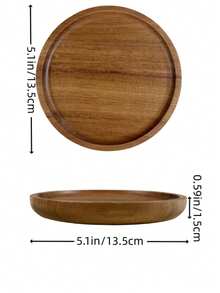 1pc Wooden Tray, Fruit Plate, Dessert Dish, Coffee And Milk Wooden Tray, Cheese Plate, Wooden Tea Tray, Bread Plate For Holding Sandwiches, Snacks, Desserts, Salad - Easy To Clean, Multi-Purpose Serving Platter - Yellow - View 17