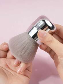 Nail Art Dust Clean Brush,1PC Manicure Tool Nail Handle Brushes,Nail Brushes Remove Dust Powder For Acrylic Nails Makeup Brushes ,Manicure Brush Clean Up Tools Nail Art Brush Nail Brush For Cleaning Fingernails - Silver - View 4
