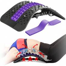 Cama de Espalda Baja con Puntos de Acupuntura Magnéticos para Alivio de Hernia de Disco, Escoliosis y Ciática (Púrpura) - Morado - Ver 1