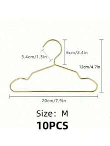 10个金属宠物衣架，3种尺寸适合中小型宠物，适用于猫狗衣物；10/5个耐用衣夹；多用途金属线夹，适用于洗衣、居家厨房、户外旅行、办公等场合。 - 金色 - 查看 16