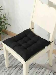 1/4pcs Casual Polyester Chair Cushion, Machine Washable, Durable Knitted Design, Comfortable Support, Suitable For Garden, Dining, Office Chairs, Versatile Use, Size 40x40x5cm, Living Room Chair Pad