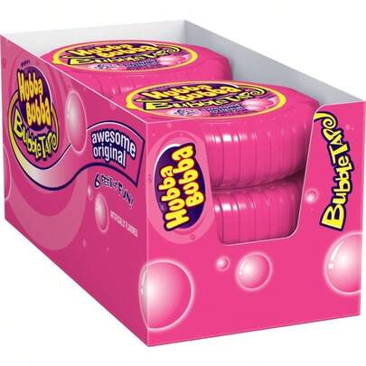 SLAWHUBBA BUBBA Bubble Gum Tape - Original Chewing Gum Bulk Pack 2 Oz Pack Of 6 Candy Bulk