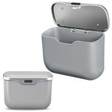 Multifunctional Car Trash Can, ABS Material Won't Deform, Fits 99% Of Vehicles, Dry & Wet Use, Space-Saving, No Damage Installation, Self-Organizing, Travel Essential, Minimalist Garbage Can, Modern Car Decor, Sturdy Car Storage Container, Portable Trash Holder, For Car Owners, Home & Auto Organizer - Multicolor - View 13