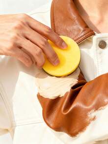 1pc 50g Leather Coloring Agent, Black & White Resin Material For Repairing Faded, Scratched, Worn Shoe Surface, Comes With Applicator Sponge, Suitable For Sofa, Leather Bags, Belts, Steering Wheel, Yellow, Red, Brown, Beige