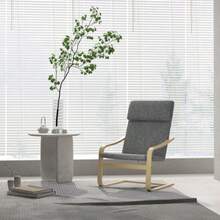 HOMCOM Relaxing Armchair, Chaise Longue With Headrest, Rocking Chair, Dining Chair, Linen Look, Dark Grey Birch Wood, 66.5 X 80 X 99 Cm For Living Room - Light Grey - View 2