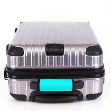 Paquete de 2 Asas de Equipaje en Neopreno Brillante de Color Agua - Accesorios de Viaje para Adultos Unisex - Aqua-2 Pack - Ver 6