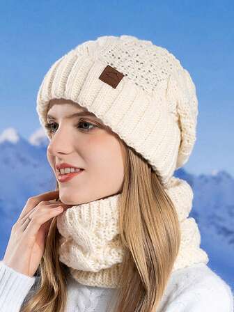 1pc Autumn/Winter Thermal Lined Knit Beanie Hat, Warm Outdoor Sports Ski Running Cap, Unisex Soft Neck Warmer, 5 Colors Available - Ideal Gift For Mother's Day, Independence Day, Father's Day, Music Festival, Bullfighting, Edinburgh International Festival, Halloween, Bonfire Night, Christmas, Valentine's Day, New Year, Warm And Windproof Thick Design