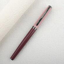 Luxury Matte Metallic Morandi Blue Ballpoint Pen, 0.38mm Tip, Ink Pen, Office Business Writing Gift