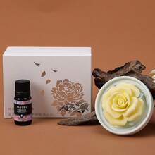 1个手工陶瓷花朵香薰扩散器，造型逼真，陶瓷花朵手工制作，多种花朵款式可选，创意礼品，无焰香氛石，家居香氛，情人节礼物 - 混合香型 - 查看 18