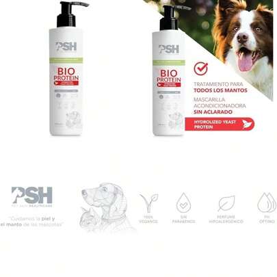 PSH PET SKIN HEALTHCARE Bio Protein, Máscara Acondicionadora sin Enjuague, 300 ml, Hipoalergénico, para Perros y Gatos(default)