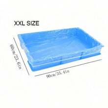 50/10片装一次性塑料底膜，适用于宠物/厕所垫、鸟/兔笼、猫砂袋、狗厕所尿垫、清洁垫 - 彩色 - 查看 12