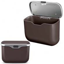 Multifunctional Car Trash Can, ABS Material Won't Deform, Fits 99% Of Vehicles, Dry & Wet Use, Space-Saving, No Damage Installation, Self-Organizing, Travel Essential, Minimalist Garbage Can, Modern Car Decor, Sturdy Car Storage Container, Portable Trash Holder, For Car Owners, Home & Auto Organizer - Multicolor - View 17