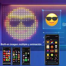 Cortina de Luces LED*, RGB Dinámicas de Cascada de Luces, Luz Decorativas Inteligentes con Control de APP + Remoto IR, 400 LEDS, IP65 Impermeable,para Navidad,, Cumpleaños, Boda - 1 - Ver 5