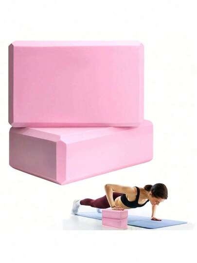 2pcs Yoga Blocks, Pilates Foam Bricks, Multi-Functional Reinforced Pad, Home Fitness Equipment Foam Bricks, Fitness Gear, Yoga Supplies, Fitness Gift For Friends