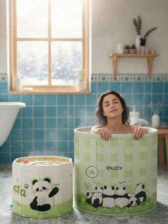 1 pieza Bañera plegable sin instalación - Diseño independiente apto para cuartos de baño/baños familiares, portátil y de almacenamiento compacto. Experiencia spa exclusiva para adultos, cumple con las necesidades tanto de bañera de hidromasaje como de baño de hielo, relaja el Body y la mente, ¡muy práctico! Disponible en dos tamaños, adecuado para el hogar/hotel/viajes de negocios, ¡disfruta fácilmente de la libertad de baño conveniente!