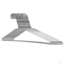 HAWT20Pcs Silver Wire Hangers For Clothes Shirt Wire Coat - Silver - View 1