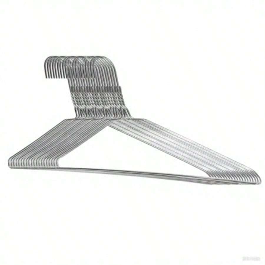 HAWT20Pcs Silver Wire Hangers For Clothes Shirt Wire Coat - Silver - View 1