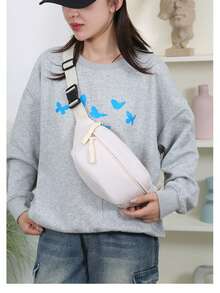 Belt Bag,Fanny Packs For Women,Sport Bag Waist Bag Fanny Pack For Mobile Phone For Running For Hiking For Cycling For Exercise Nylon Fashionable Casual Minimalist For Men For Women For Student - 白色 - 查看 3