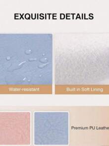 1/2/3/4/8件装自动闭合时尚眼镜盒，便携式挤压式眼镜盒，软质眼镜盒，PU皮革眼镜收纳袋，防水眼镜保护套，眼镜收纳袋，防水时尚眼镜袋，眼镜配件 - 彩色 - 查看 4