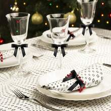 10/20/50个派对装饰蝴蝶结(带铁丝,方便固定) - 非常适合节日装饰、乡村工艺品和礼品 | 经典涤纶丝带蝴蝶结,适用于度假屋和婚礼装饰、酒吧酒杯装饰、礼品装饰、糖果包装装饰 - 彩色 - 查看 12