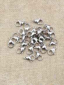 30pcs/Pack Stainless Steel Small Lobster Clasp Hooks For Necklace Bracelet Chains DIY Jewelry Making Accessories - Gold - View 4