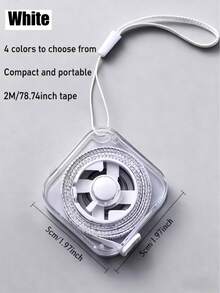 2米/6英尺柔性卷尺，带可伸缩锁扣和清晰的厘米/英寸刻度 - 柔性卷尺身，符合人体工程学的手柄，便携式缝纫卷尺，适用于裁缝、家庭使用，可测量腰围、胸围和身高 - 非常适合布料和DIY项目（多种颜色可选）