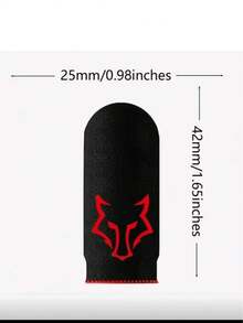 4 Pairs Carbon Fiber Finger Sleeves With Fox Thumb Sleeves Finger Seamless Touchscreen Anti-Sweat Breathable Finger Covers - Multicolor - View 3